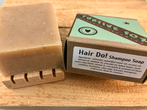 Hair Do! Shampoo bar soap w/ rose petals, rosemary, eucalyptus, clary sage, lavender, lemongrass, cedarwood, thyme & cinnamon