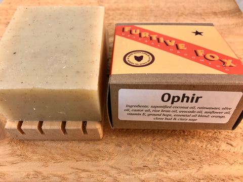 Ophir bar soap w/ hops, clary sage, orange & clove