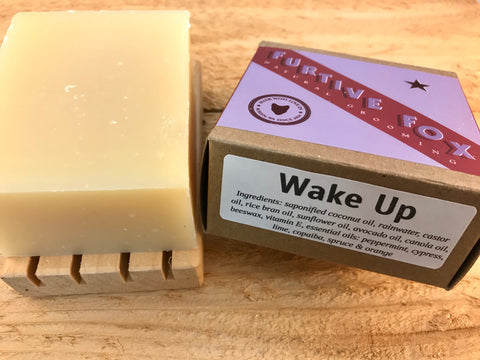 Lime & Peppermint (formerly Wake Up) bar soap w/ lime, peppermint, cypress, copaiba & pine